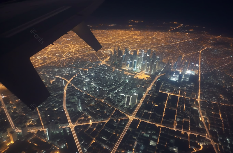 航拍城市夜景明亮建筑景观摄影图,高清,摄影图,摄影图片,图片大全,摄影图免费下载